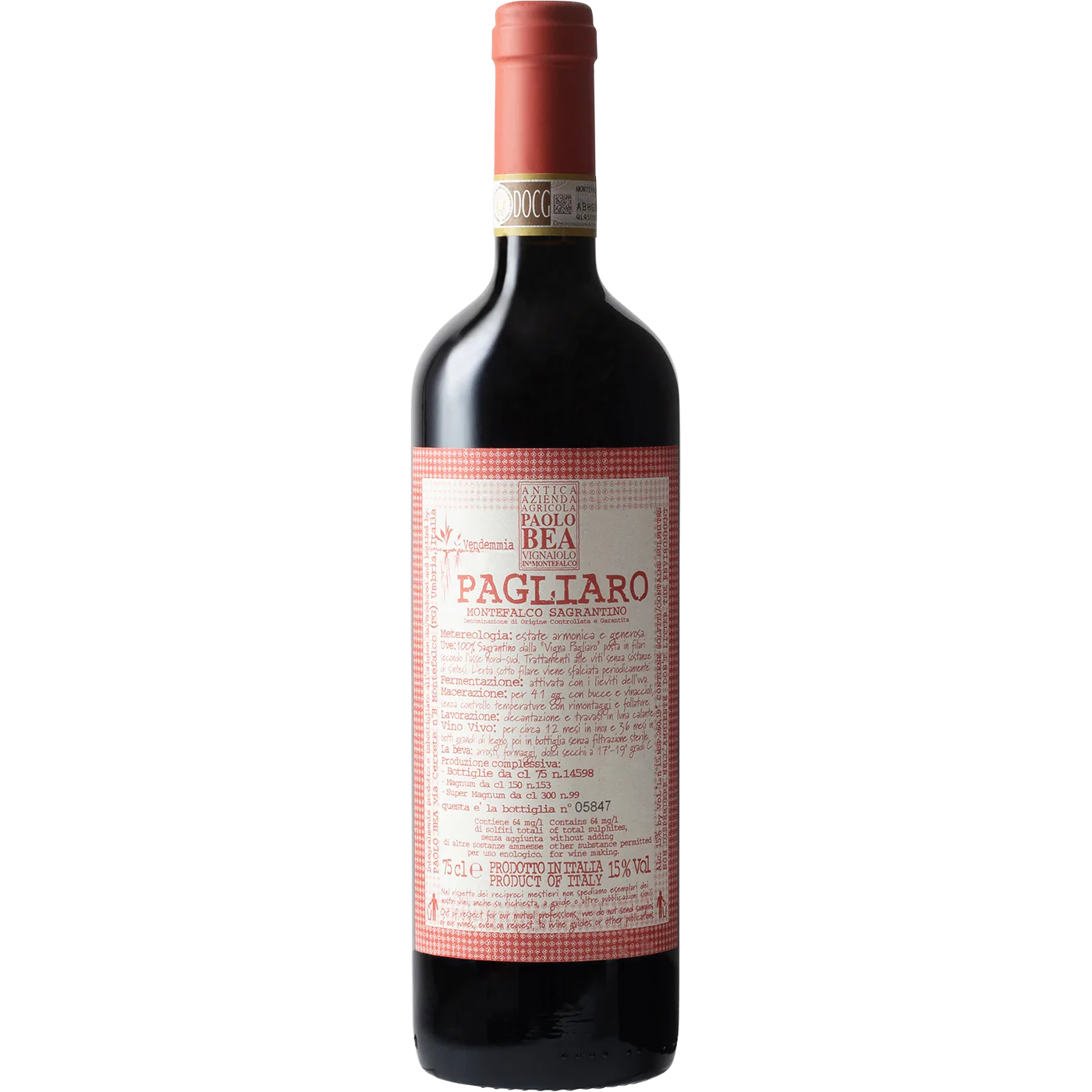 Paolo Bea "Pagliaro" Montefalco Sagrantino Secco 2016