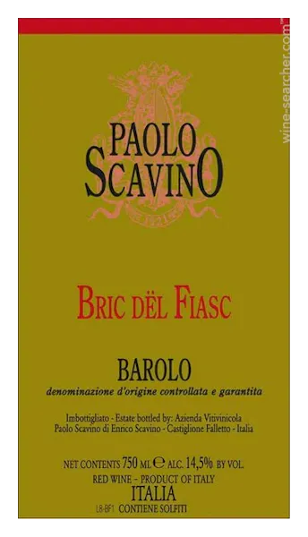 Paolo Scavino Barolo Bric del Fiasc 2019