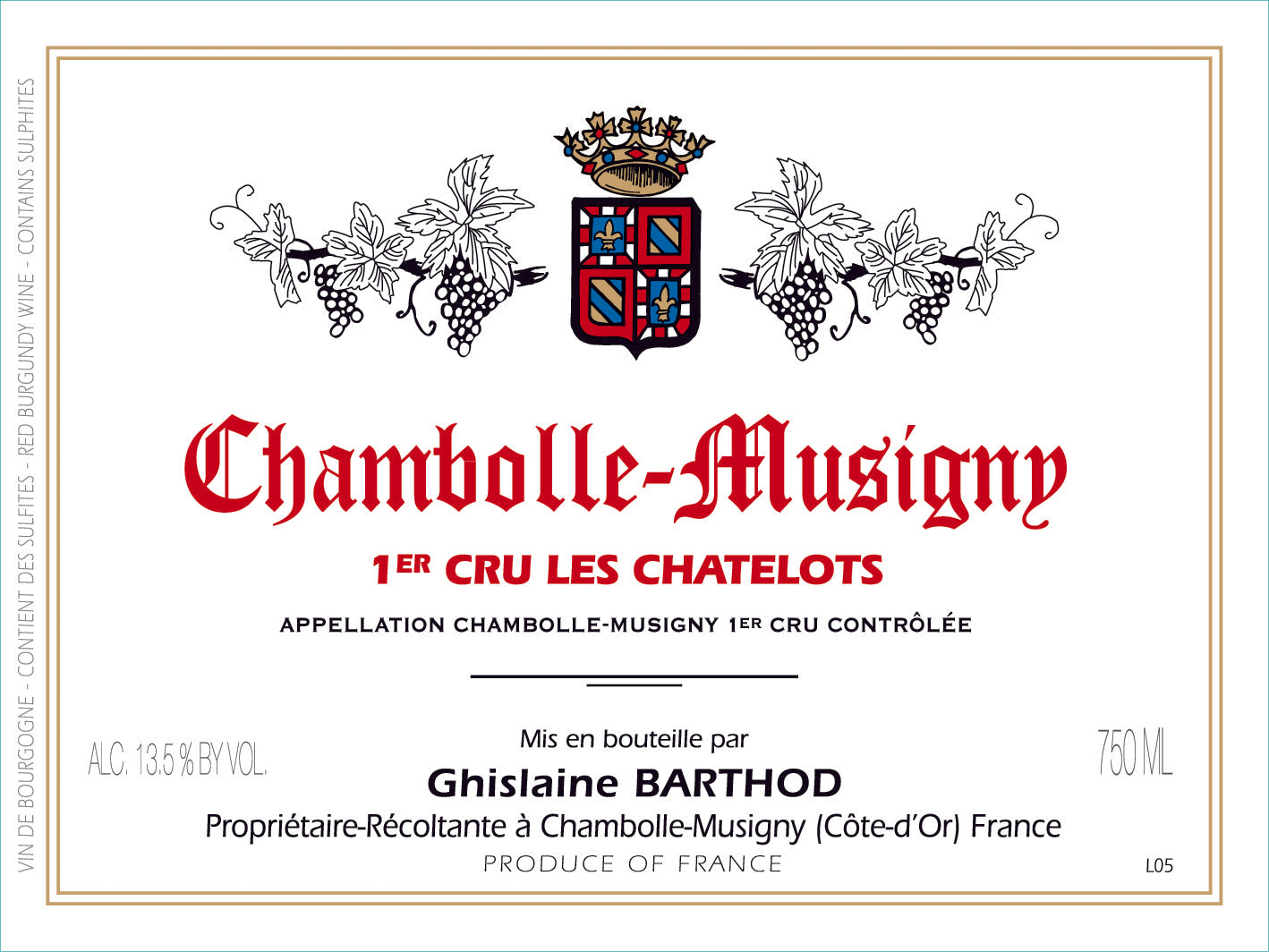 Ghislaine Barthod Chambolle-Musigny 1er Cru Les Chatelots 2022