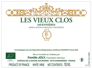 Famille Joly "Les Vieux Clos" Savennieres 2021