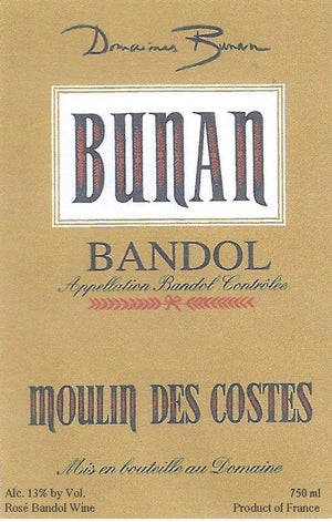 Dom. Bunan "Moulin des Costes" Bandol Rosé