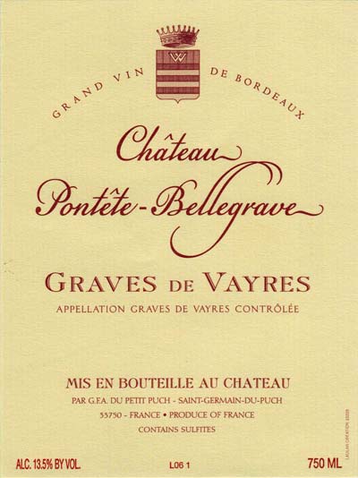 Pontete Bellegrave Graves de Vayres 2020