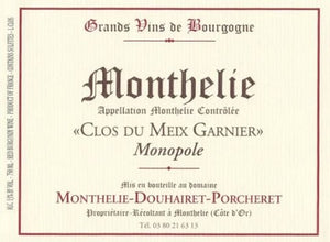 Dom Douhairet Porcheret Monthelie Clos du Meix 2021