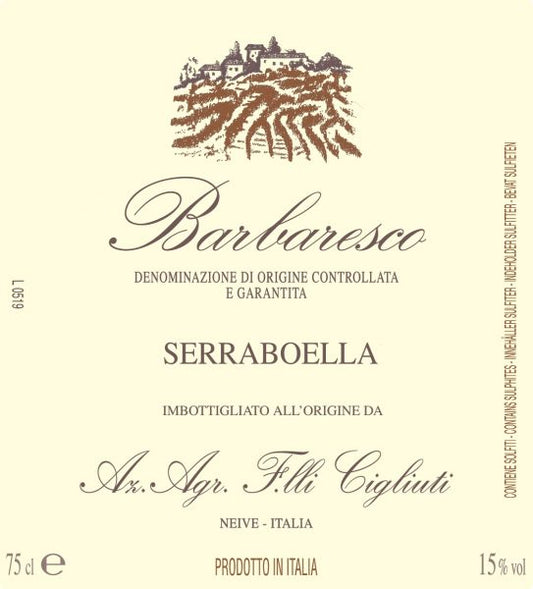 Cigliuti Barbaresco Serraboella 2019 1500ml