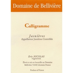 Dom Bellivire "Calligramme" Jasnieres 2019