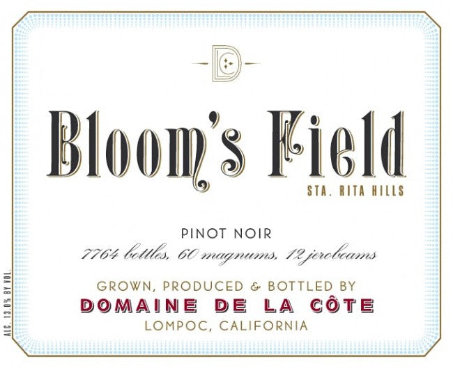 Dom. de la Cote "Bloom's Field" Pinot Noir 2021