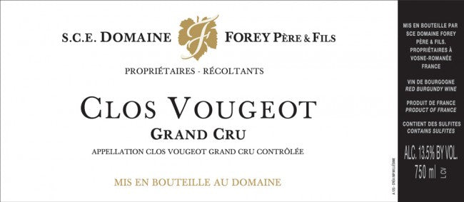 Forey Clos Vougeot Grand Cru 2018