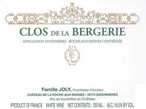 Famille Joly "Clos de la Bergerie" Savennieres 2021