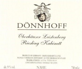 Donnhoff Oberhauser Leistenberg Riesling Kabinett 2023