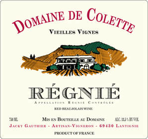 Domaine Colette Regnie VV 2022