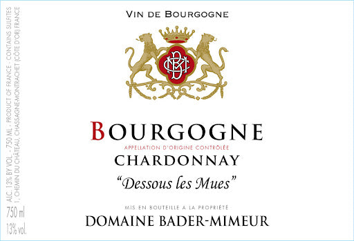 Bader-Mimeur Bourgogne Blanc Dessous Les Mues 2022