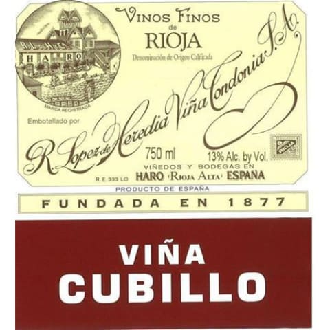 Lopez De Heredia Vina Cubillo Crianza 2009