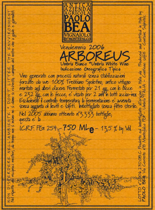 Paolo Bea "Arboreus" Trebbiano 2009