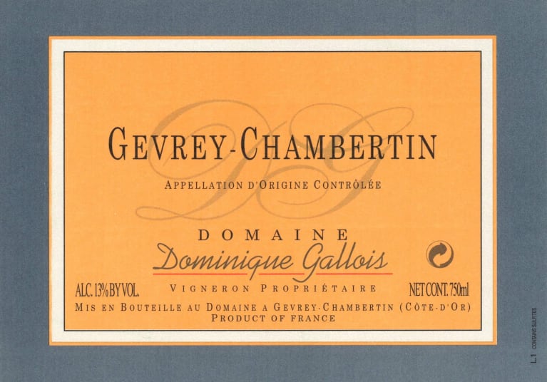 Dom. Gallois Gevrey-Chambertin 2018