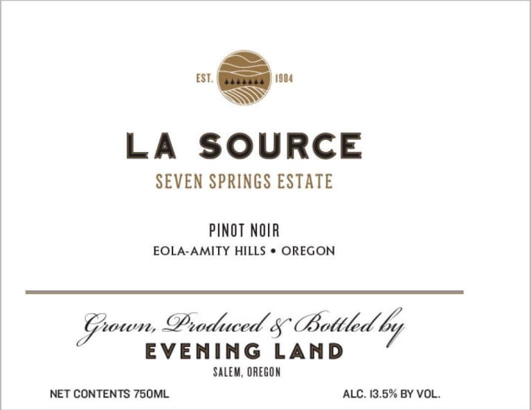 Evening Land Pinot Noir Seven Springs La Source 2019