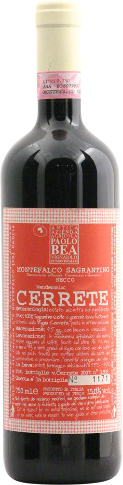 Paolo Bea "Cerrete" Montefalco Sagrantino Secco 2015